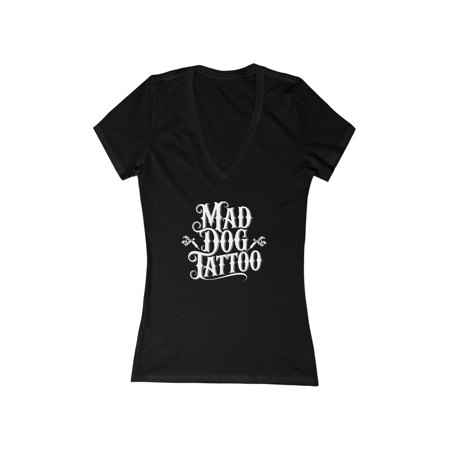 Mad Dog Tattoo Women's Deep V-Neck Tee