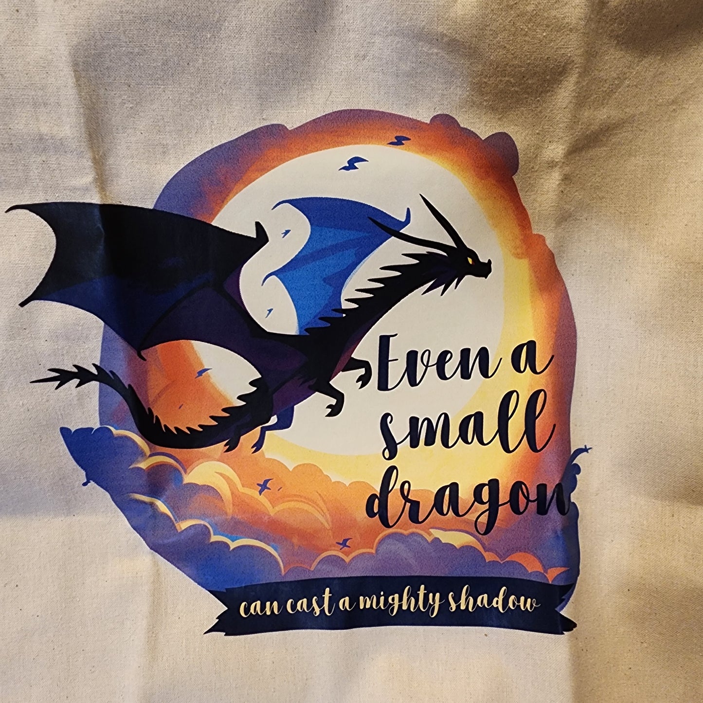 Exclusive Dragon Wisdom Tote Bag: Even a small dragon can cast a mighty shadow.