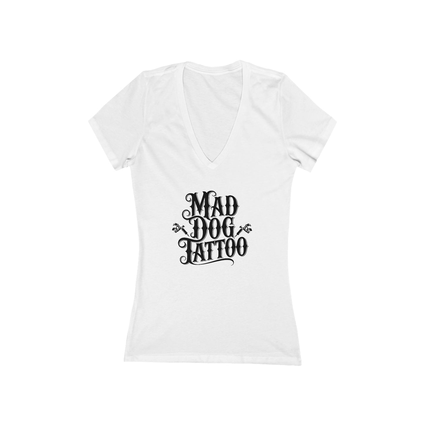 Mad Dog Tattoo Women's Deep V-Neck Tee