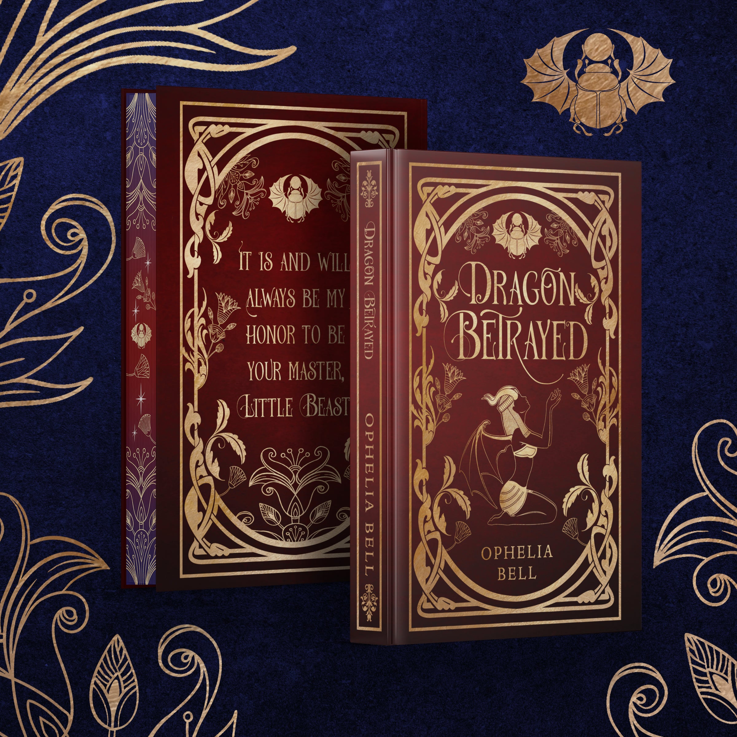 Dragon Betrayed Special Edition — case cover with gold foil Art Nouveau design