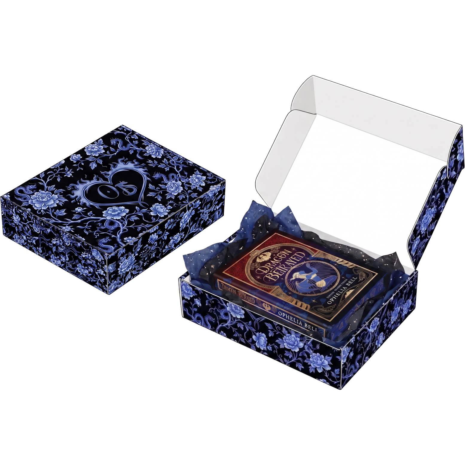Dragon Betrayed Special Edition — open chinoiserie collector's box with book